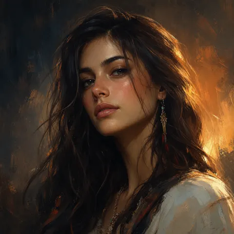 Digital painting AI art style example