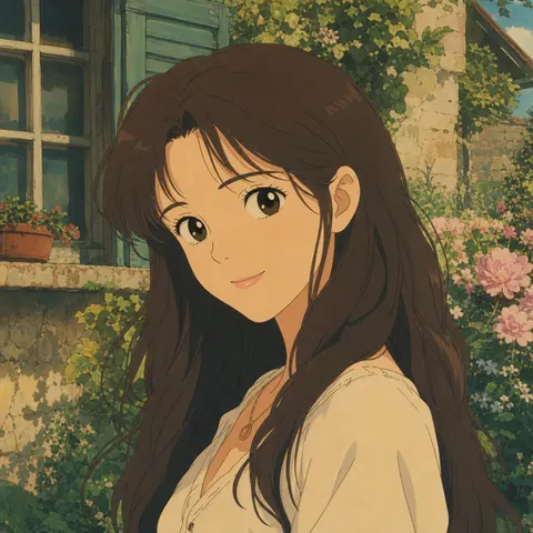 Ghibli-inspired AI art style example