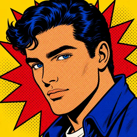 Pop art AI art style example